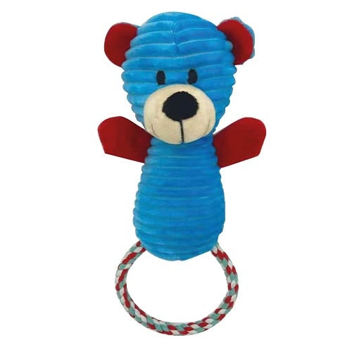 BEAR WITH ROPE SOFT TOY - 32 x 14 cm