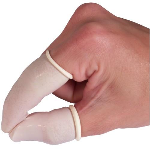 WHITE LATEX THIMBLES - 100 units