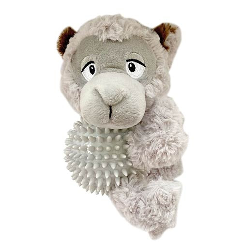 WOLFIE SOFT TOY WITH BALL - 15 x 16 cm