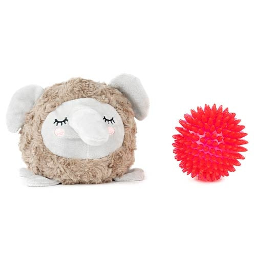 BABY ELEPHANT SOFT TOY WITH BALL - 17 x 16 cm