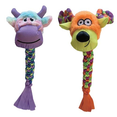 COW & REINDEER WITH TAIL SOFT TOY