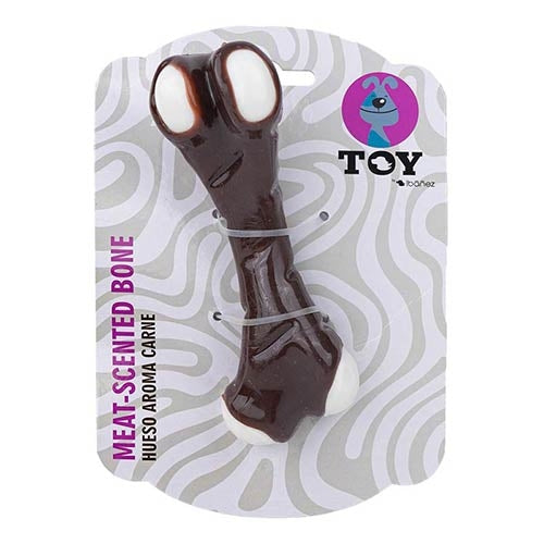 MEAT SCENTED BONE TOY - 12.5 x 4.5 cm