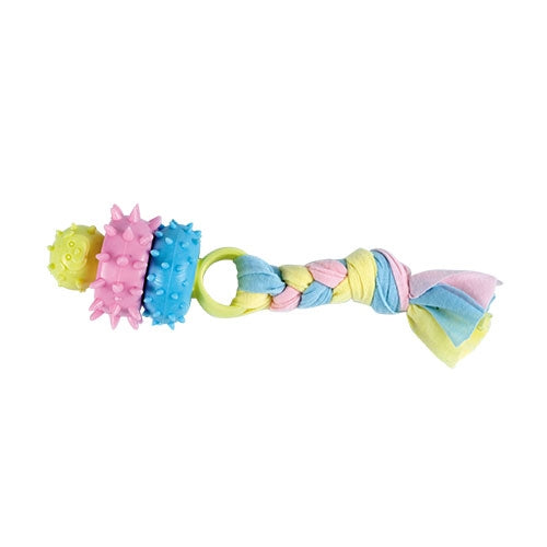 WHEELS TPR TOY WITH RAG ROPE - 20 x 5.8 cm