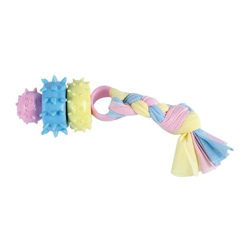 WHEELS TPR TOY WITH RAG ROPE - 20 x 5.8 cm