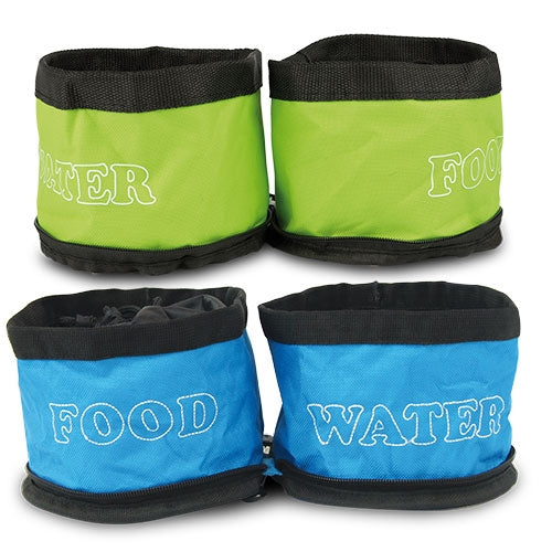 FOLDABLE DOUBLE FEEDER & WATER BOWL - 2 x 1.4 L
