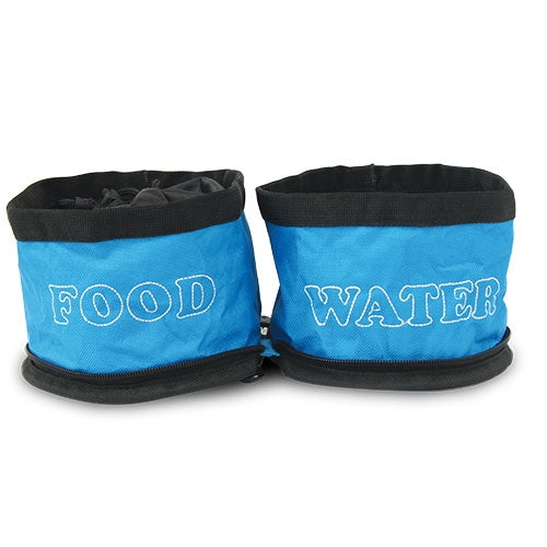 FOLDABLE DOUBLE FEEDER & WATER BOWL - 2 x 1.4 L