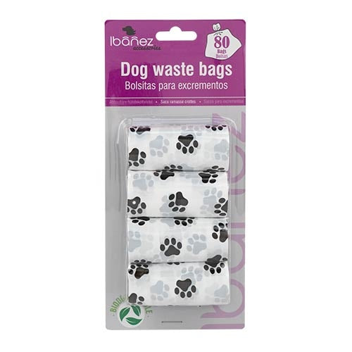 BIODEGRADABLE POOP BAGS - PACK 4 x 20 units