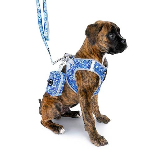 GLAM BLUE MOSAIC PADDED HARNESS