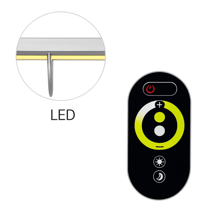Double Grooming Arm with Integrated LED Light