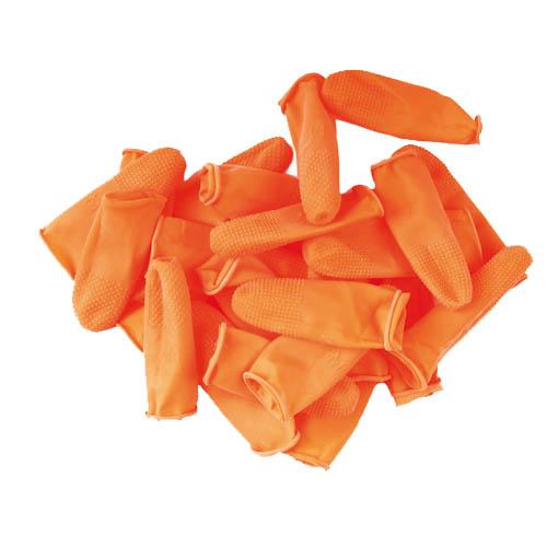 ORANGE LATEX THIMBLES - 25 units