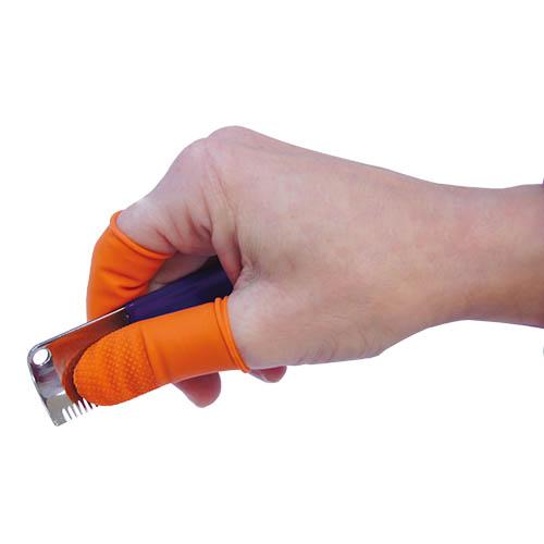 ORANGE LATEX THIMBLES - 25 units