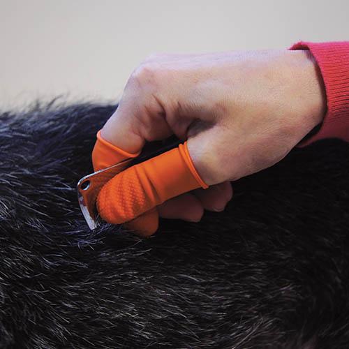 ORANGE LATEX THIMBLES - 25 units